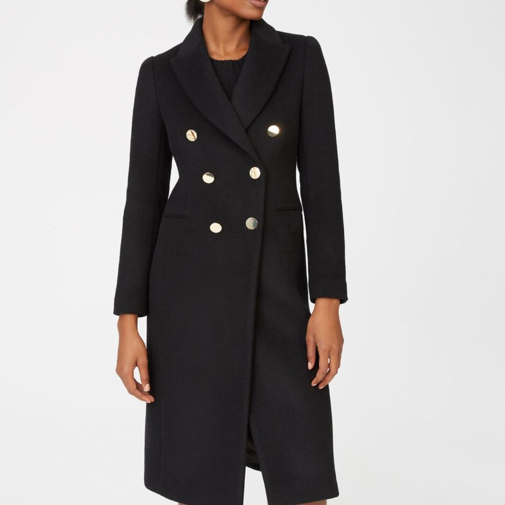 CLUB MONACO Jemma Coat, Black, XS • Newly Drycleaned, Offers Welcome!